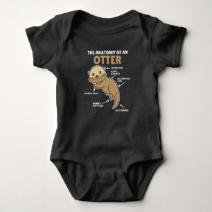 Cute Otter Explanation Anatomy Of An Otter Baby Bodysuit