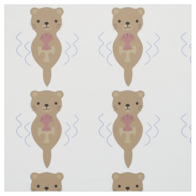 Cute Otter Fabric (Swatch)