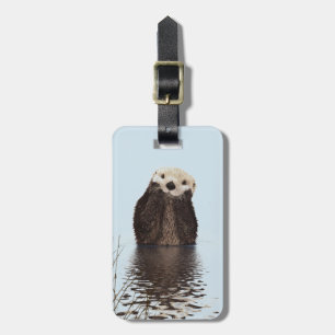 Cute Otter Face Nature Photo Luggage Tag