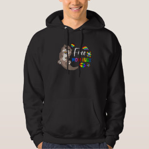 Cute Otter Free Mom Hugs LGBT Rainbow Gay Pride Mo Hoodie