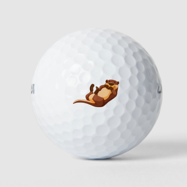 Cute otter golf balls (Front)