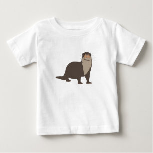 Cute Otter Illustration Baby T-Shirt