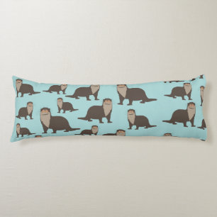 Cute Otter Illustration Pattern  Body Cushion