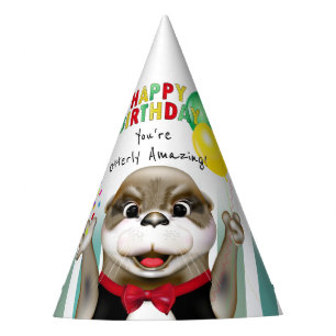 Cute Otter in Tuxedo   Kids Birthday Party Hat