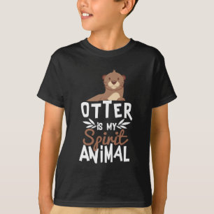 Cute Otter Is My Spirit Animal Print T-Shirt