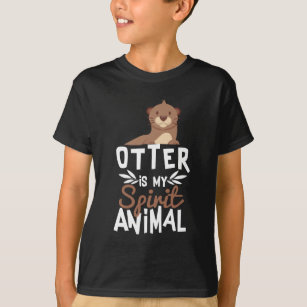Cute Otter Is My Spirit Animal Print T-Shirt