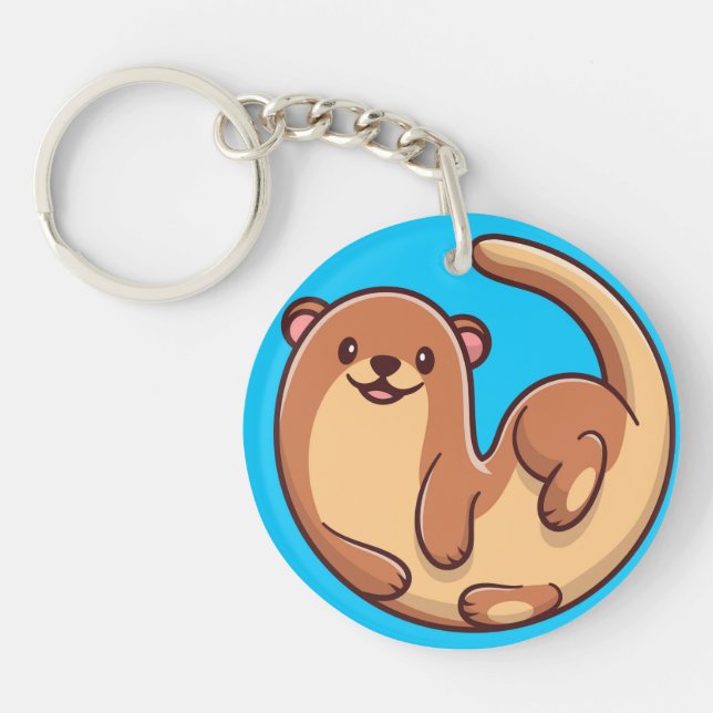 Cute Otter Key Ring (Front)