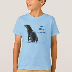 Cute OTTER Love Kids Shirts & Tees