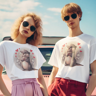 cute otter love T-Shirt