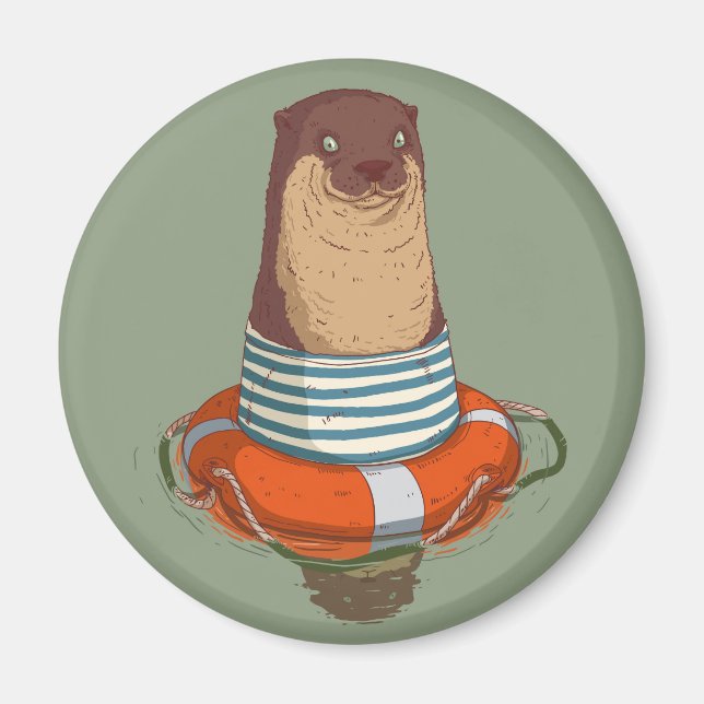 Cute Otter Magnet (Front)