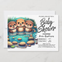 Cute Otter Online Baby Shower