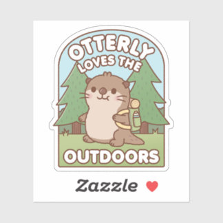 Cute Otter Otterly Love The Outdoors Hiking Pun