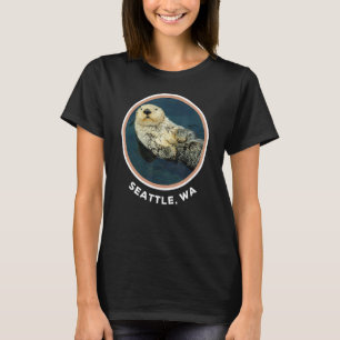 Cute Otter Seattle Wa Coast Resident Fisherman T-Shirt