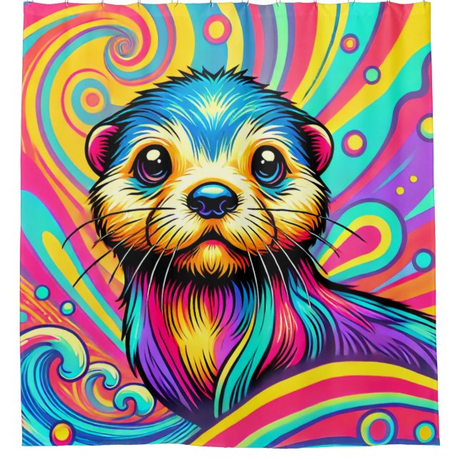 Cute Otter Shower Curtain (Front)