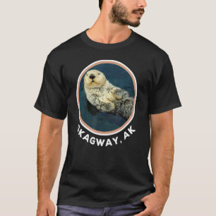 Cute Otter Skagway Ak Coast Resident Fisherman T-Shirt