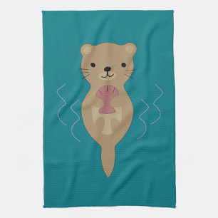 Cute Otter Tea Towel