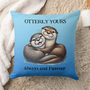 Cute Otterly Yours Now and Furever Cushion