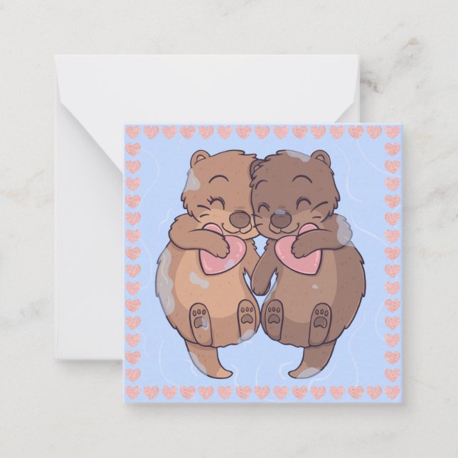 Cute Otters Card (Front)
