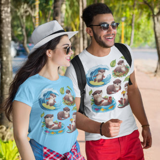 cute otters having fun T-Shirt