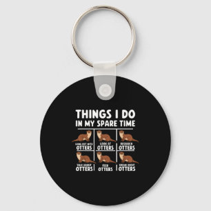Cute Otters Things Spare Time Ocean Key Ring