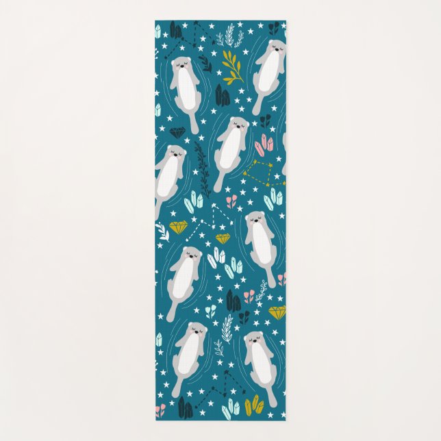 Cute Otters Yoga Mat (Front)