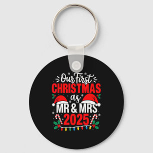 Cute Our First Christmas As Mr & Mrs 2025 Coup Key Ring