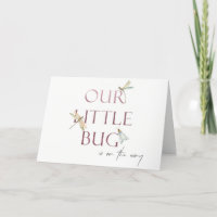 Cute Our Little Bug Pink Dragonfly Baby Shower