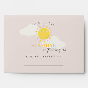 Cute Our Little Sunshine Blush Any Age Birthday Envelope
