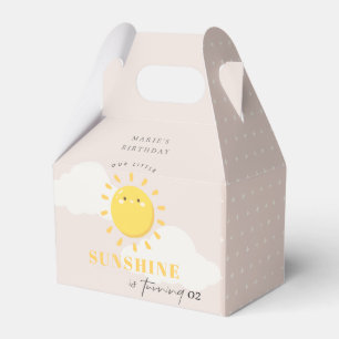 Cute Our Little Sunshine Blush Any Age Birthday Favour Box