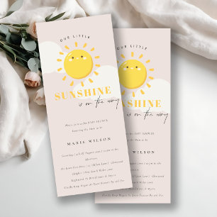 Cute Our Little Sunshine Blush Girl Baby Shower Invitation