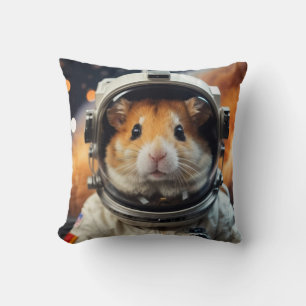 Cute Outer Space Astronaut Hamster Cushion