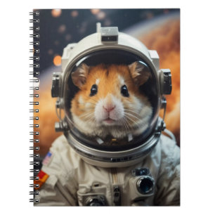 Cute Outer Space Astronaut Hamster  Notebook