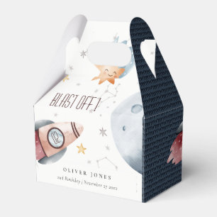 Cute Outer Space Starry Planets Any Age Birthday  Favour Box