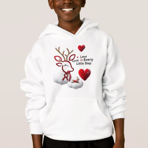 Cute Outline Reindeer "Love in Every Little Step"