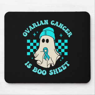 Cute Ovarian Cancer Is Boo Sheet Halloween Ghost T Mouse Pad