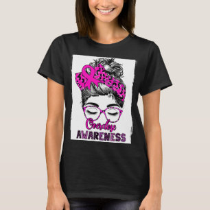 Cute Overdose Awareness Messy Hair Bun For Women 1 T-Shirt