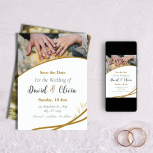 Cute Overlay  Photo Wedding  Invitation