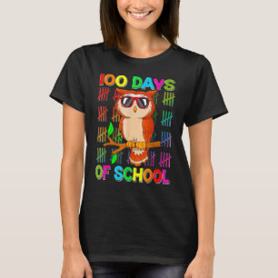 Cute Owl 100th Day Of School 100 Days Smarter Teac T-Shirt