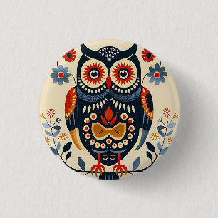 Cute Owl 3 Cm Round Badge