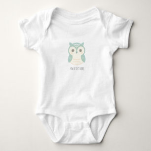 Cute Owl Baby Personalised Name Woodland Animal Bodysuit