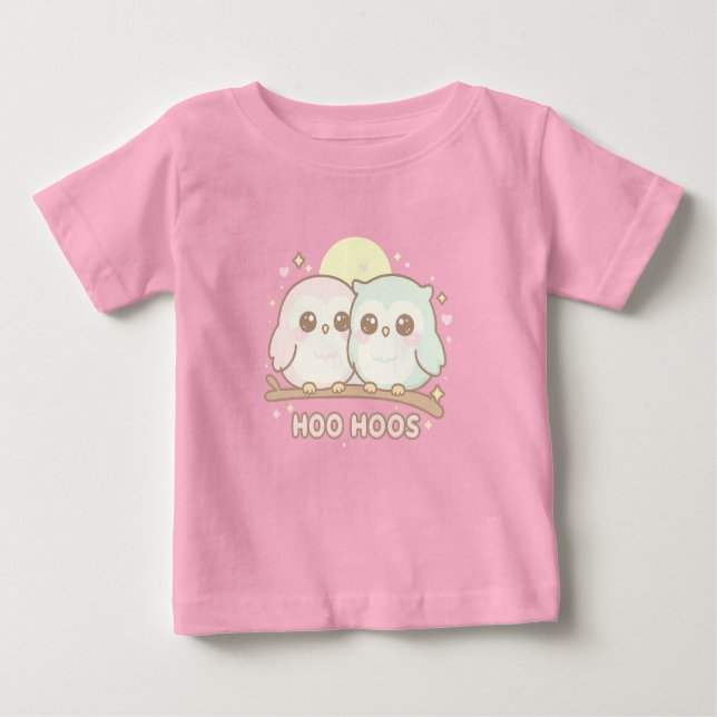 Cute Owl Baby Shirt – Adorable “Hoo Hoos” (Front)