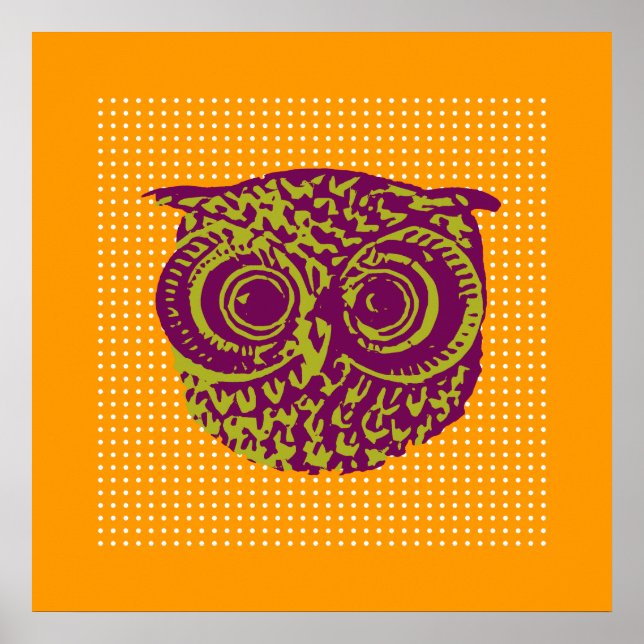 cute Owl bird for wall Poster (Front)
