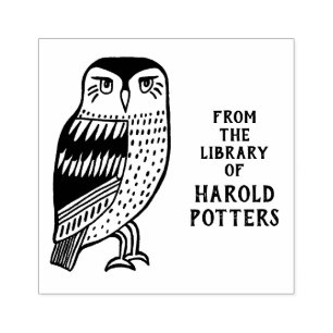 Cute Owl Bird From Library of CUSTOM Personalised Rubber Stamp