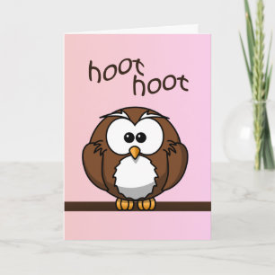 Cute Owl Birthday Greeting Card