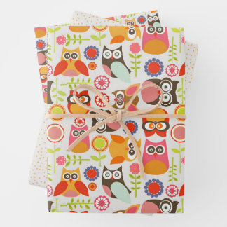 Cute Owl Birthday Invitation Hoot Hooray Birthday Wrapping Paper Sheet