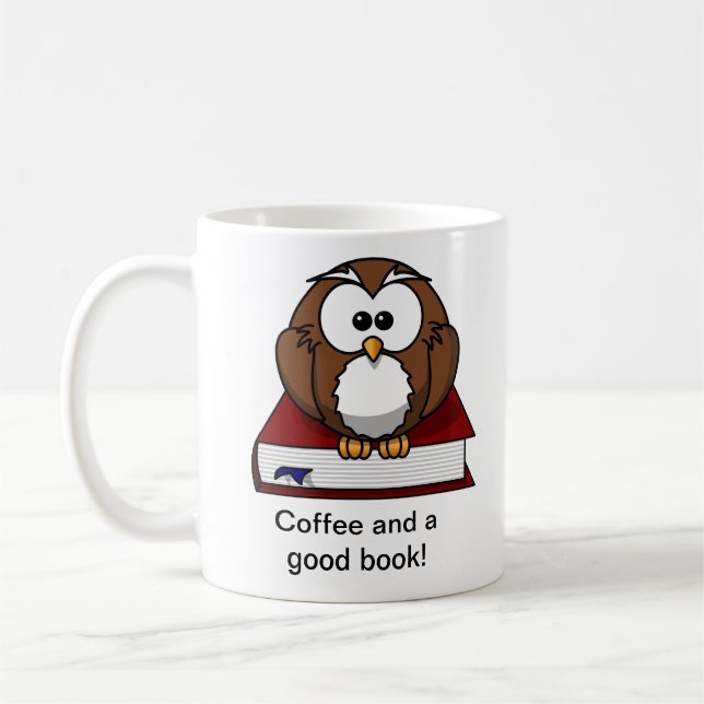 Cute Owl Book Mug (Left)
