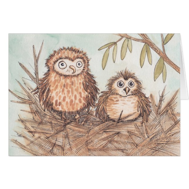Cute Owl Brothers (Front Horizontal)