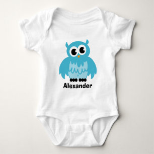 Cute owl cartoon baby clothing for boy bodysuit