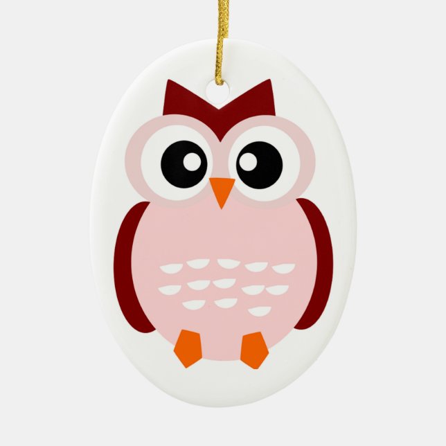 CUTE OWL CERAMIC TREE DECORATION (Front)