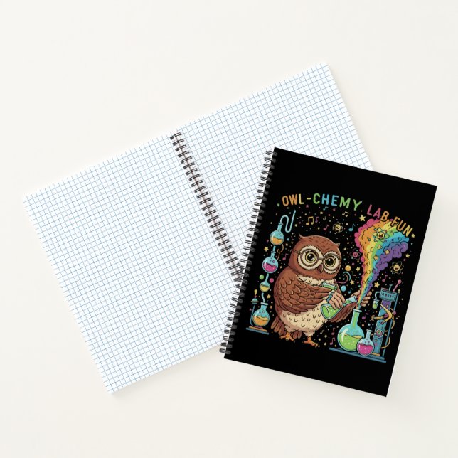  Cute Owl-chemy Lab Fun | Nerdy Scientist Chemist Notebook (Inside)